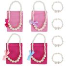 Conjunto de joias kilofly Princess Party Favor com colar e pulseira