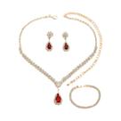 Conjunto De Joias Para Noivas Femininas Com 4 Peças: Brincos, Colares, Pulseiras E Acessórios Para
