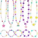 Conjunto de joias SIELEVIN, colar infantil, pulseira, unicórnio, arco-íris