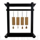 Conjunto de Koshi Chimes com suporte Koshi Joe em bambu