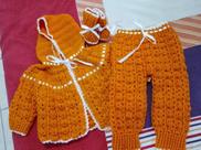 Conjunto de Lã Bebê 6-9 meses