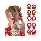 Conjunto De Laços De Cabelo De Natal Para Meninas, Acessórios De Cabelo Com Papai Noel, Rena, Árvore