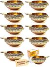 Conjunto de lâmpadas a óleo SATVIK Brass Handmade Handmade Small Diya 10 unidades