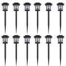 Conjunto de lâmpadas solares vidaXL Outdoor 12 unidades de LED com sensor de jardim Conjunto de lâmpadas solares vidaXL Outdoor 12 unidades de LED com sensor de jardim