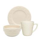 Conjunto de lanche 3 peças mendi marfim oxford
