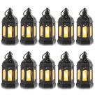 Conjunto de lanternas Hewory Mini Lanterna com velas LED cintilantes x10