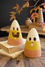Conjunto de lanternas KALALOU Candy Corn Terracota pintada/revestida