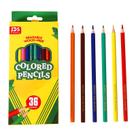 Conjunto de lápis coloridos de 36 cores, sem madeira, 5 unidades - 18 cm