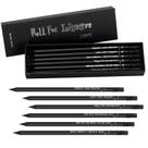Conjunto de lápis CZYY DND Silver Foil Slogans de RPG estampados com D6