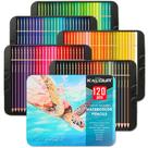 Conjunto de lápis de aquarela 82 unidades - Estojo de madeira e metal - 1500g