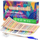 Conjunto de lápis de colorir Colozoo 3 em 1 - 24 cores com pincel