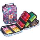 Conjunto de lápis de cor 52 unidades com estojo de viagem - 72 cores vibrantes Conjunto de lápis de cor 52 unidades com estojo de viagem - 72 cores vibrantes