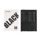 Conjunto De Lápis De Cor a Óleo Preto E Branco 12/50/100 Peças Para Desenho Permanente, Pintura Conjunto De Lápis De Cor a Óleo Preto E Branco 12/50/100 Peças Para Desenho Permanente, Pintura