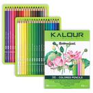 Conjunto de lápis de cor Botanical, 27 unidades de chumbo macio, 36 cores