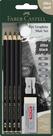 Conjunto de lápis Faber-Castell Pitt Graphite Matte com suprimentos
