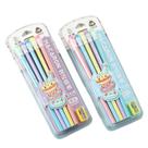 Conjunto de lápis Macaron HB, 3 unidades Lápis triangulares de madeira com E