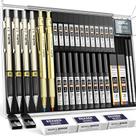 Conjunto de Lápis Mecânicos Nicpro 37 Peças Dourado para Desenho e Esboço Artístico Conjunto de Lápis Mecânicos Nicpro 37 Peças Dourado para Desenho e Esboço Artístico