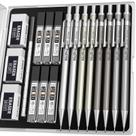 Conjunto de Lápis Mecânicos Nicpro MB1000 0,7 mm com Estojo