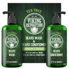 Conjunto de lavador e condicionador de barba Viking Revolution Tea Tree Oil