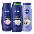 Conjunto de lavagem corporal NIVEA Nourishing com flor botânica 600mL x3 Conjunto de lavagem corporal NIVEA Nourishing com flor botânica 600mL x3