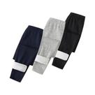 Conjunto De Leggings De Fleece Quente E Grosso Para Meninos E Meninas, Pijamas De Cor Sólida Para