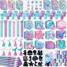 Conjunto de lembrancinhas BenLouis Mermaid 120 unidades para crianças com cadernos