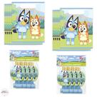Conjunto de Lembrancinhas Bluey - 16 Sacolas e 16 Bolsinhas Conjunto de Lembrancinhas Bluey - 16 Sacolas e 16 Bolsinhas