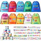 Conjunto de lembrancinhas de festa Frienda Bible Verse Jesus Loves You 20 unidades