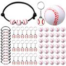 Conjunto de lembrancinhas de festa Nosiny Baseball, 108 peças, pulseira de chaveiro Conjunto de lembrancinhas de festa Nosiny Baseball, 108 peças, pulseira de chaveiro