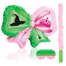 Conjunto de lembrancinhas de festa Witch Pinata com bastão e olhos vendados rosa/verde