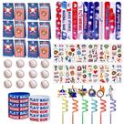 Conjunto de lembrancinhas de festa XIPEGPA Baseball 72 unidades com bolsas e pulseiras