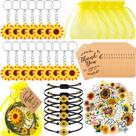 Conjunto de lembrancinhas Tuanse Sunflower, 130 peças, chaveiros e pulseiras Conjunto de lembrancinhas Tuanse Sunflower, 130 peças, chaveiros e pulseiras
