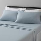 Conjunto de lençóis Amazon Basics Deluxe Microfiber Queen Spa Blue Conjunto de lençóis Amazon Basics Deluxe Microfiber Queen Spa Blue