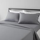 Conjunto de lençóis Amazon Basics Lightweight Queen Dark Grey