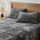 Conjunto de lençóis BEDELITE Velvet com fronhas Queen Grey