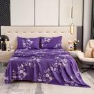 Conjunto de lençóis Bedlifes Ultra Soft Queen Size Dark Purple Floral