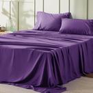 Conjunto de lençóis Bedsure California King 4 peças de poliéster roxo