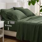 Conjunto de lençóis Bedsure Deep Pocket Queen, 6 peças, verde oliva Conjunto de lençóis Bedsure Deep Pocket Queen, 6 peças, verde oliva
