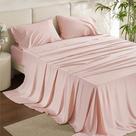 Conjunto de lençóis Bedsure King Size Cooling Rayon Bamboo Pink