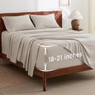 Conjunto de lençóis Bedsure Queen, 4 peças, bolso profundo, 53 cm, colchão Conjunto de lençóis Bedsure Queen, 4 peças, bolso profundo, 53 cm, colchão