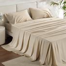 Conjunto de lençóis Bedsure Queen Rayon Derived Bamboo Beige Conjunto de lençóis Bedsure Queen Rayon Derived Bamboo Beige