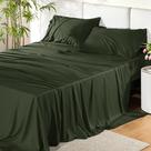 Conjunto de Lençóis Bedsure Queen Size em Rayon de Bambu - Verde Oliva
