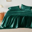 Conjunto de lençóis Bedsure Satin tamanho completo, 4 peças, verde escuro