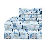 Conjunto de lençóis BYSURE King Size de 6 peças com estampa de boneco de neve, bolso profundo de 15 cm Conjunto de lençóis BYSURE King Size de 6 peças com estampa de boneco de neve, bolso profundo de 15 cm