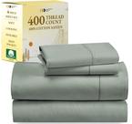 Conjunto de lençóis California Design Den 400TC Sateen 100% algodão Queen