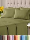 Conjunto de lençóis CGK Unlimited Cal King 6 peças verde sálvia