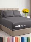 Conjunto de lençóis CGK Unlimited Extra Deep Cal King 6 peças cinza Conjunto de lençóis CGK Unlimited Extra Deep Cal King 6 peças cinza