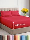 Conjunto de lençóis CGK Unlimited Extra Deep Pocket Queen Red