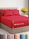 Conjunto de lençóis CGK Unlimited Extra Deep Queen, 6 peças, vermelho