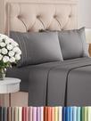 Conjunto de lençóis CGK Unlimited King Size cinza escuro Oeko-Tex 4 peças